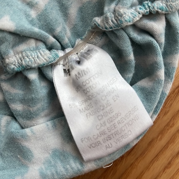 Ruched Teal And White Tank Top - Picture 5 of 5